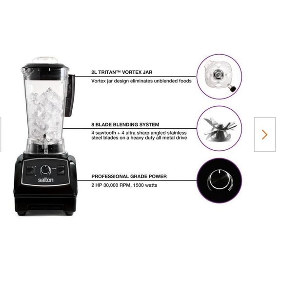 SALTON Harley Pasternak Power Blender Professional Grade - Picture 10 of 17